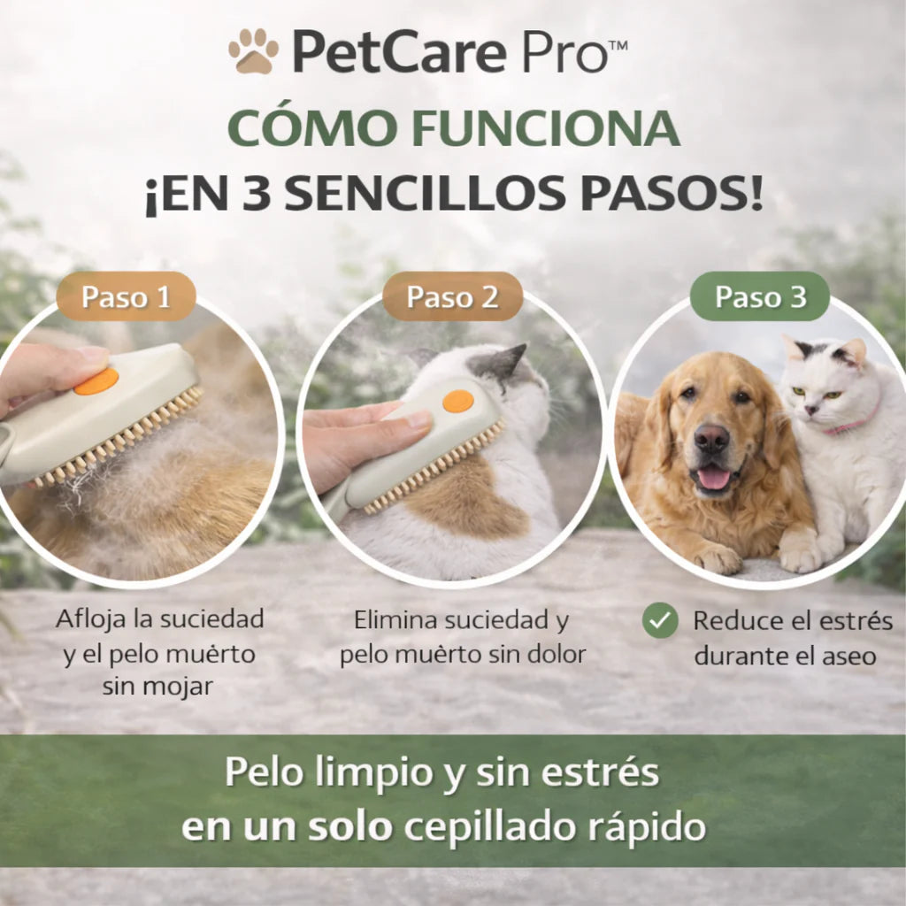 PetCare Pro™ – ¡LIMPIA, PEINA Y RELAJA A TU MASCOTA EN UN SOLO PASO!